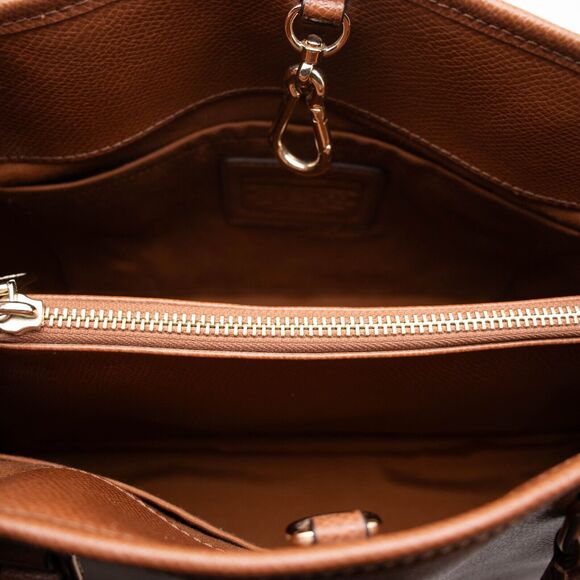 COACH F34607 Small Margot Carryall Satchel Brown Leather - Picture 5 of 8